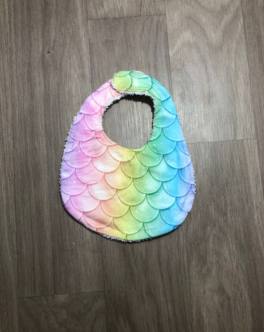 Mermaid scales - doll bib