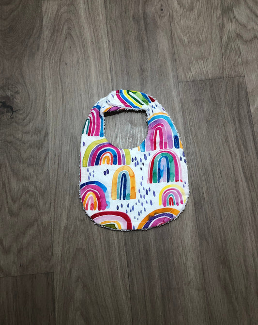 Bright Rainbow - doll bib