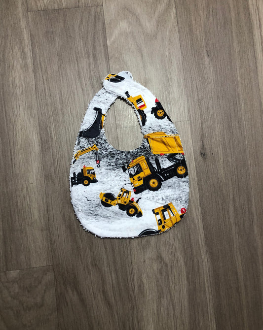 Truck & tractors - doll bib