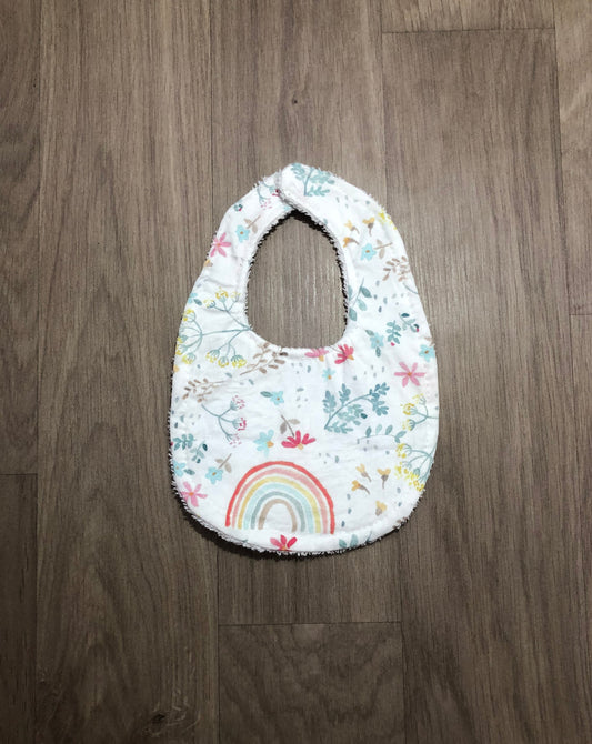 Rainbow garden - doll bib