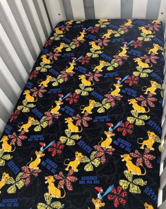 Lion - fitted cot sheet