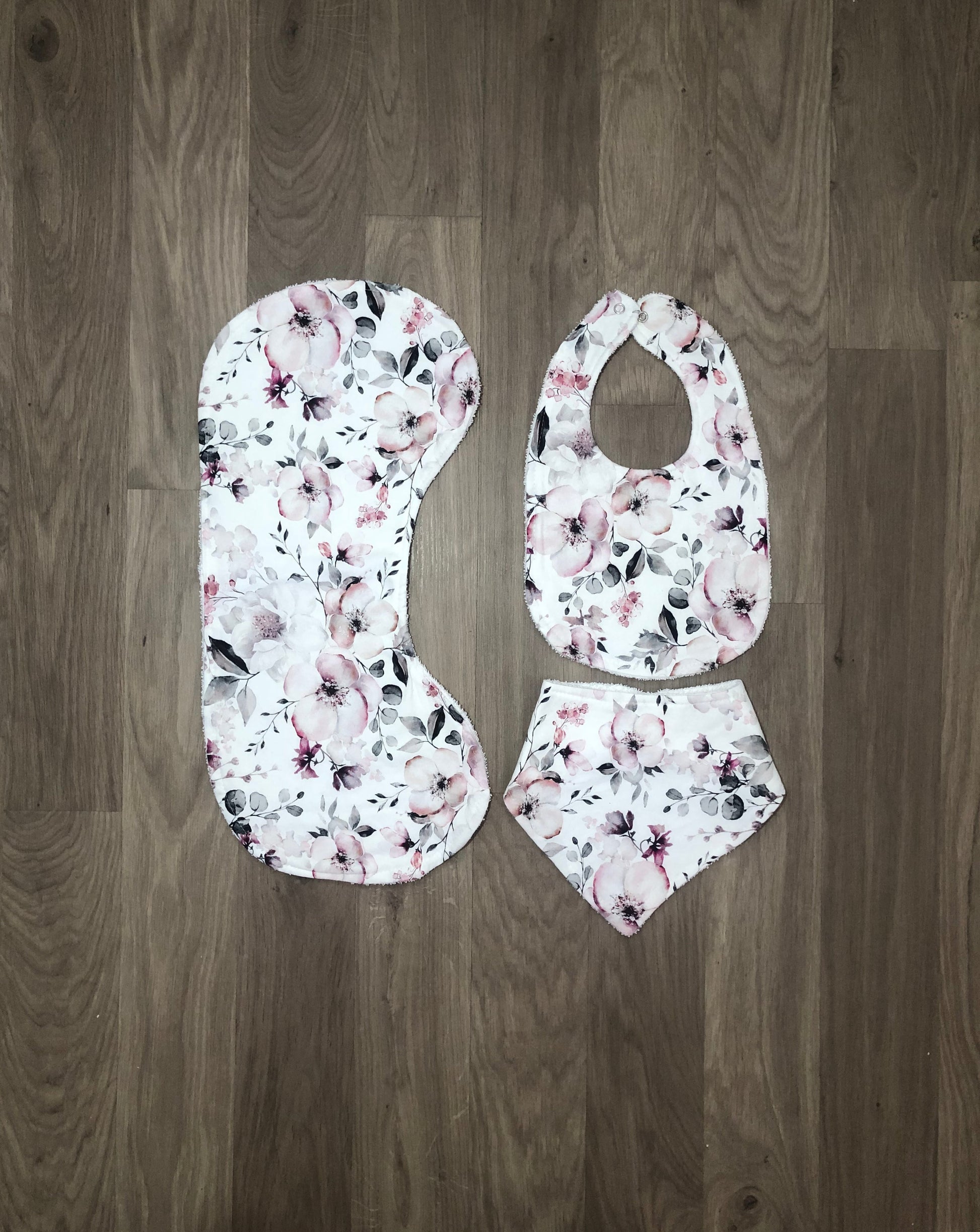 bibs, bandana bibs, feeding bibs, burp cloths, baby essentials floral, baby girl