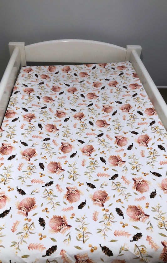 Morning garden - change mat cover/fitted bassinet sheet